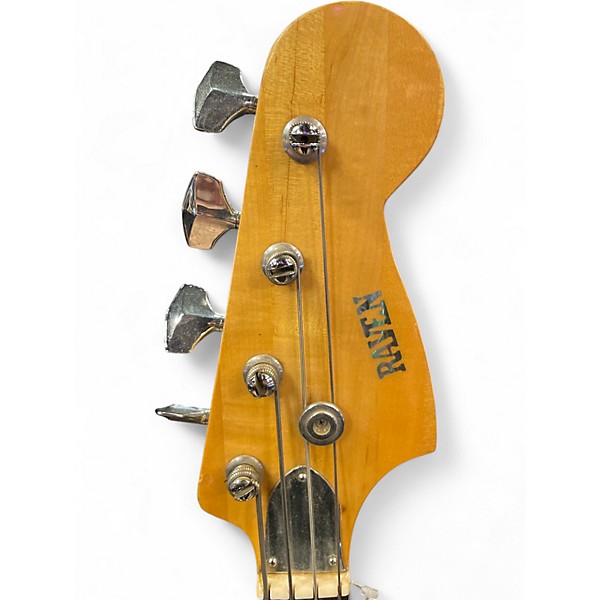 Vintage 1970s Raven jazz copy 2 Color Sunburst Electric Bass Guitar