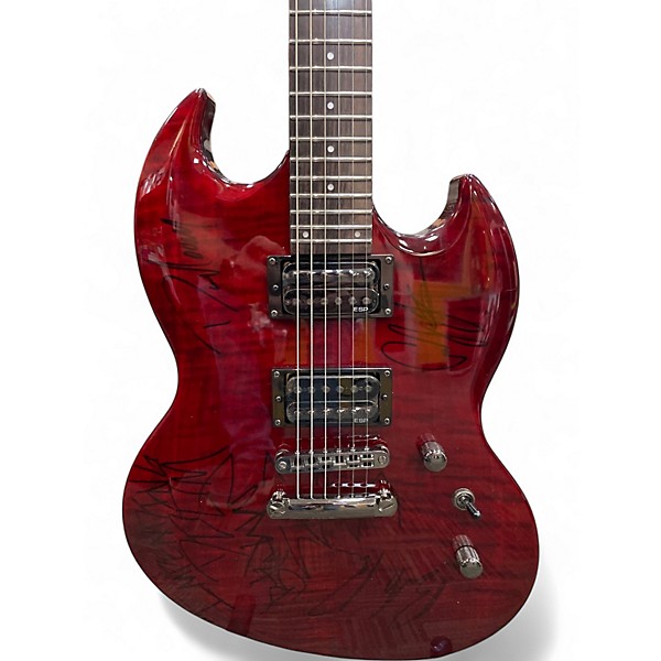 Used ESP LTD Viper 100FM Black Cherry Solid Body Electric Guitar
