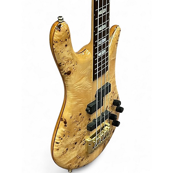 Used Spector Euro 4LX Neck Thru Poplar Burl Natural Electric Bass Guitar