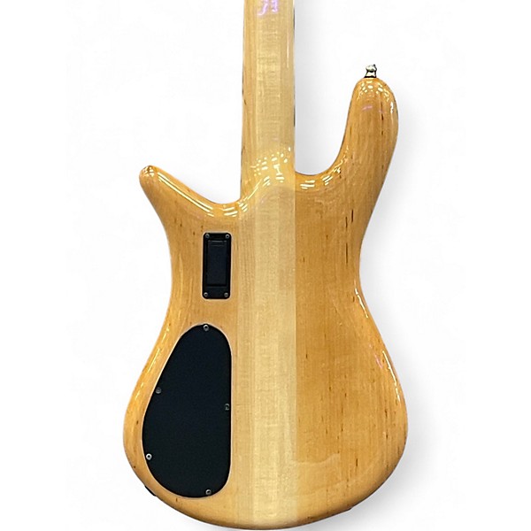 Used Spector Euro 4LX Neck Thru Poplar Burl Natural Electric Bass Guitar