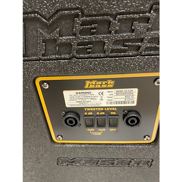Used Markbass MB58R 104 PURE 8 Ohm Bass Cabinet