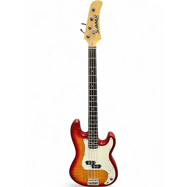 Used Hamer SLAMMER RED NATURAL SUNBURST Electric Bass Guitar