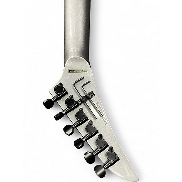 Used Kramer SM1H Metallic Silver Solid Body Electric Guitar