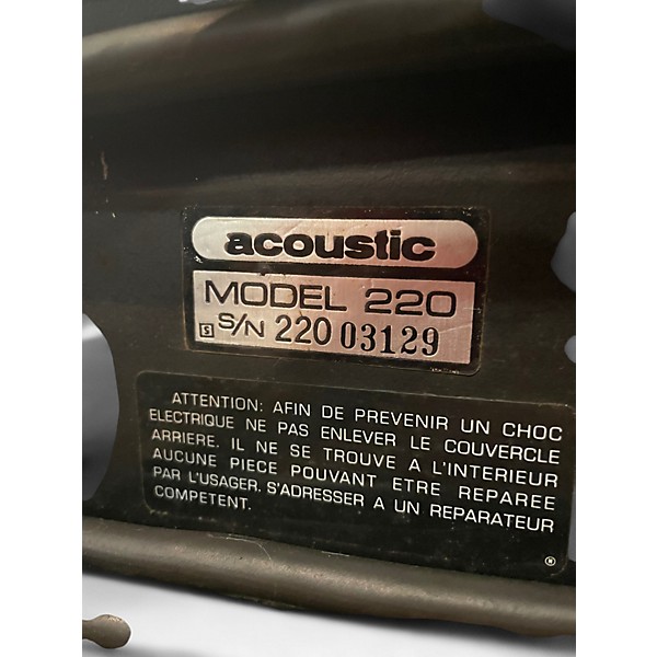Vintage 1980s Acoustic 220 Bass Amp Head