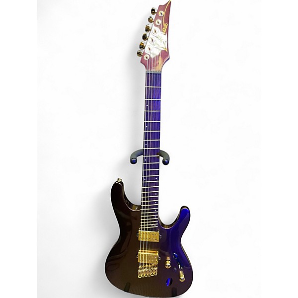 Used Ibanez SML721 Rose Gold Chameleon Solid Body Electric Guitar