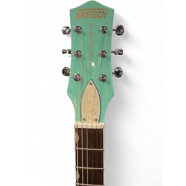 Used Gretsch Guitars G5237 Electromatic Double Jet FT urf Green and White Solid Body Electric Guitar