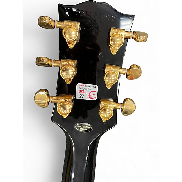 Used Epiphone INSPIRED BY GIBSON LES PAUL CUSTOM Black and Gold Solid Body Electric Guitar