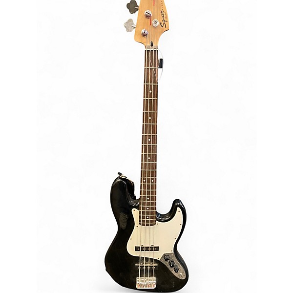 Used Squier Affinity Jazz Bass Black Electric Bass Guitar