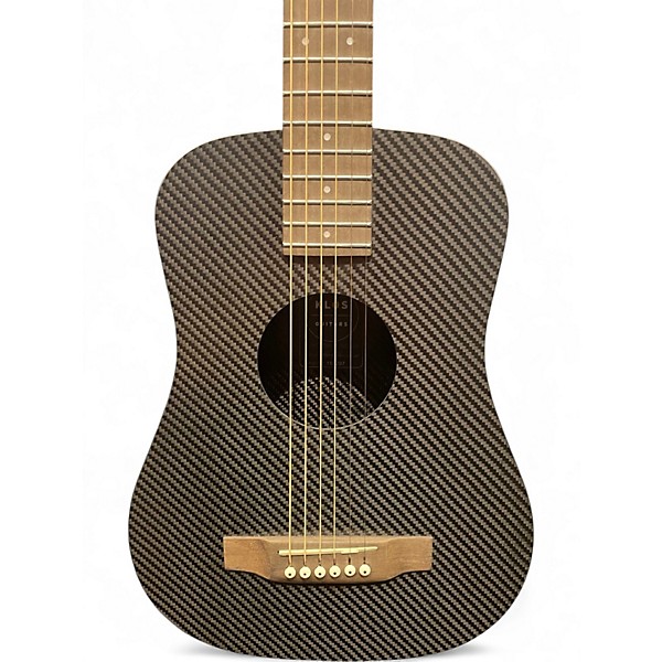 Used Klos Hybrid Travel Guitar Black Acoustic Guitar