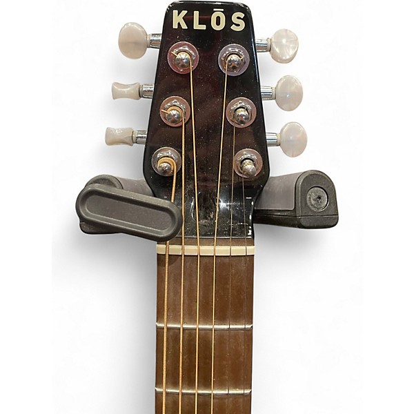 Used Klos Hybrid Travel Guitar Black Acoustic Guitar