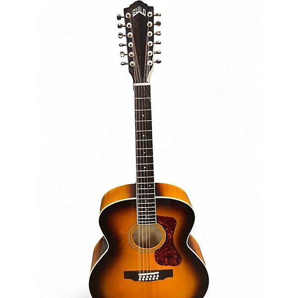 Used Guild F-2512E Deluxe 2 Color Sunburst 12 String Acoustic Electric Guitar