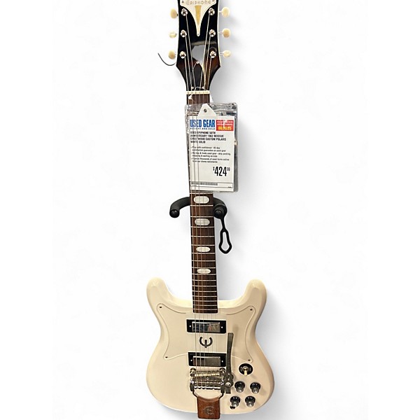 Used Epiphone 50th Anniversary 1962 Reissue Crestwood Custom POLARIS WHITE Solid Body Electric Guitar