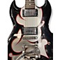 Used Jay Turser SG-TYPE Black and Silver Solid Body Electric Guitar