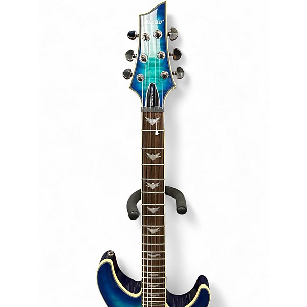 Used Schecter Guitar Research Omen Extreme 6 Ocean Blue Solid Body Electric Guitar