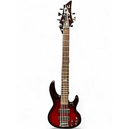 Used ESP LTD B305FM 5 String Crimson Burst Electric Bass Guitar
