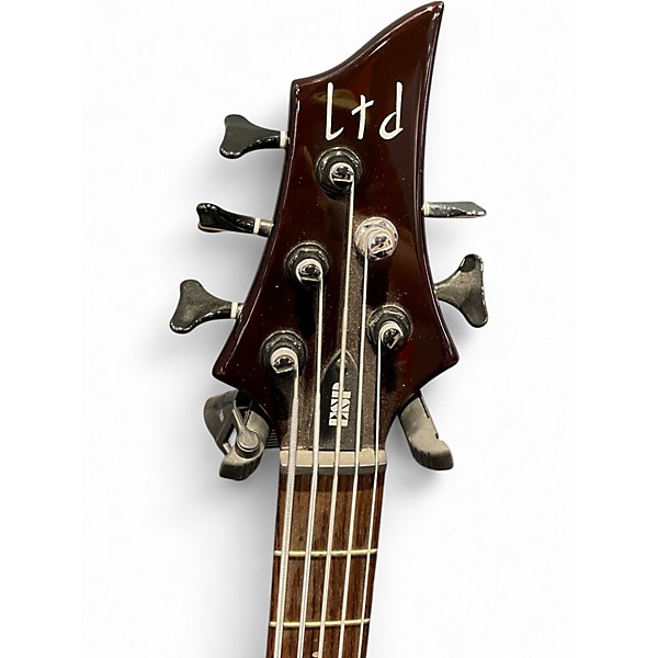 Used ESP LTD B305FM 5 String Crimson Burst Electric Bass