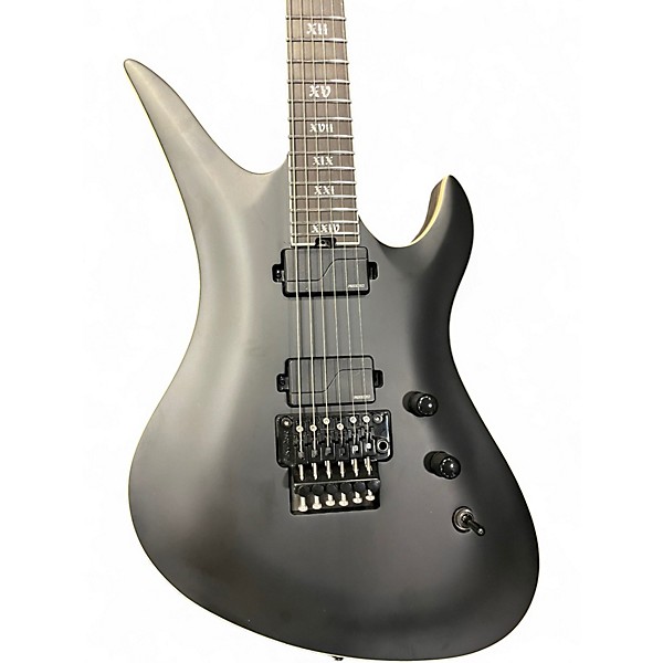Used Schecter Guitar Research Avenger FR SLS Elite Evil Twin Satin Black Solid Body Electric Guitar