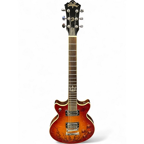 Used Dreambow DR-705 Double Cut  Vintage Sunburst Solid Body Electric Guitar