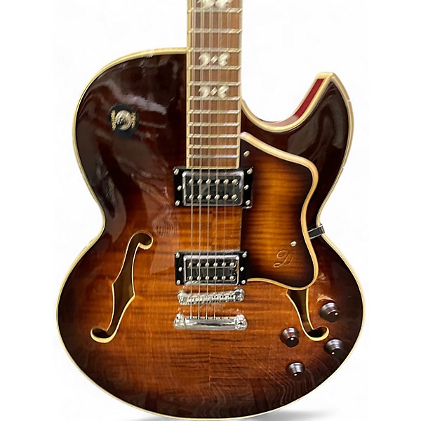 Used Dreambow DH-554 Tobacco Burst Hollow Body Electric Guitar