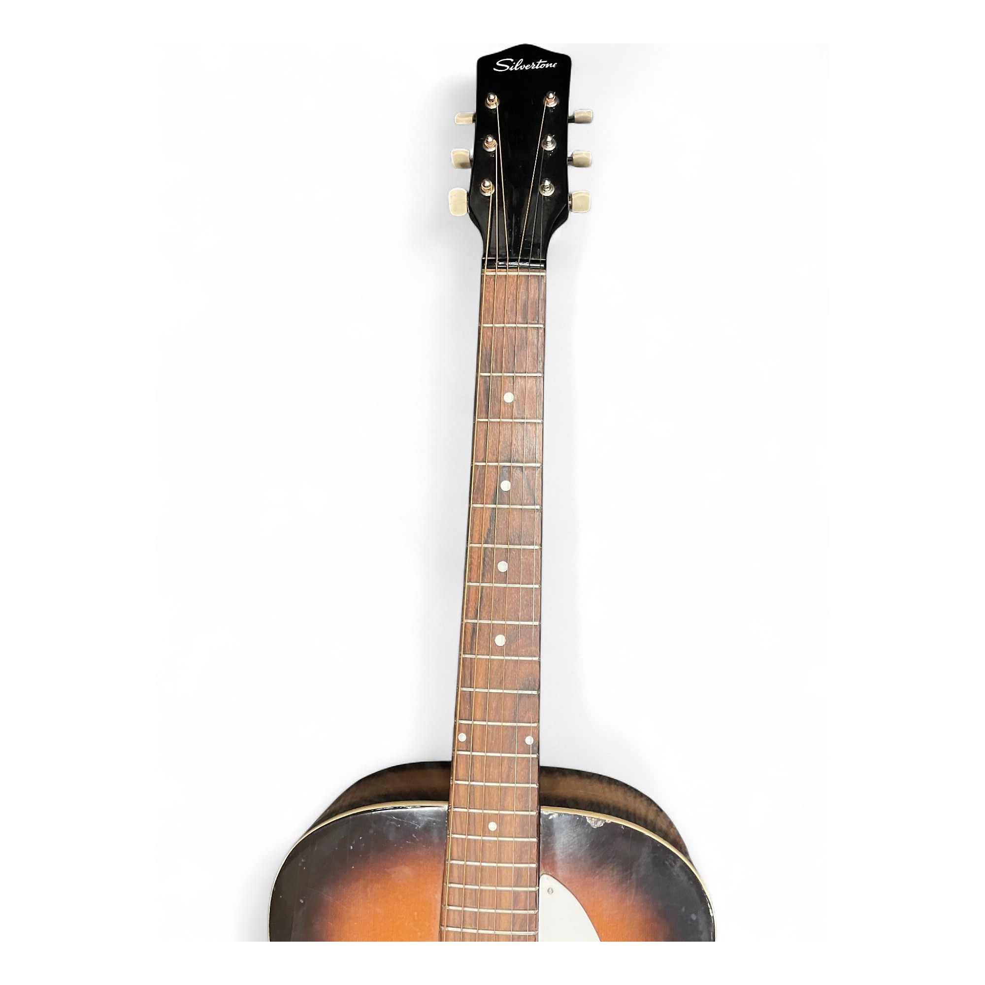 Used Silvertone 621 2 Color Sunburst Acoustic Guitar 2 Color