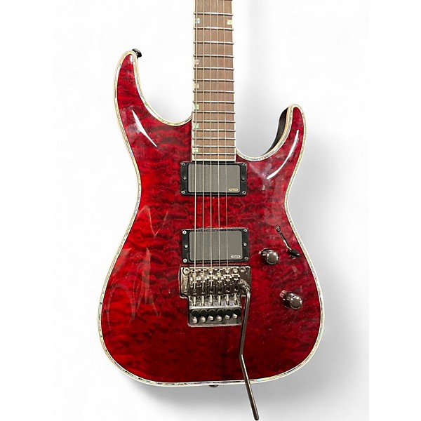 Used ESP MH1000 Crimson Red Burst Solid Body Electric Guitar