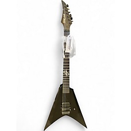 Used Solar Guitars FR-V FLYING V FLOYD ROSE Black Solid Body Electric Guitar