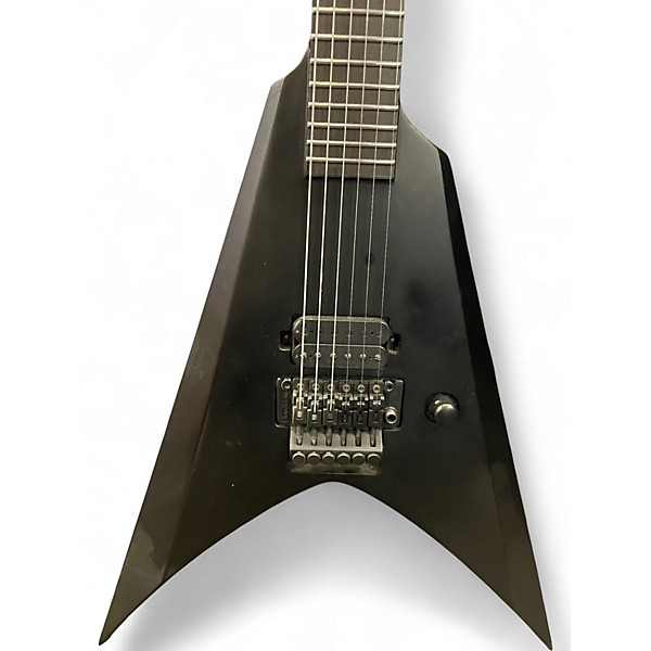 Used Solar Guitars FR-V FLYING V FLOYD ROSE Black Solid Body Electric Guitar
