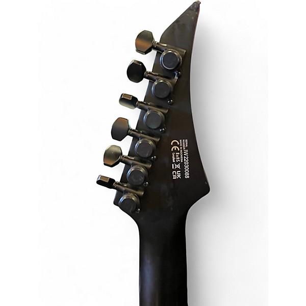 Used Solar Guitars FR-V FLYING V FLOYD ROSE Black Solid Body Electric Guitar