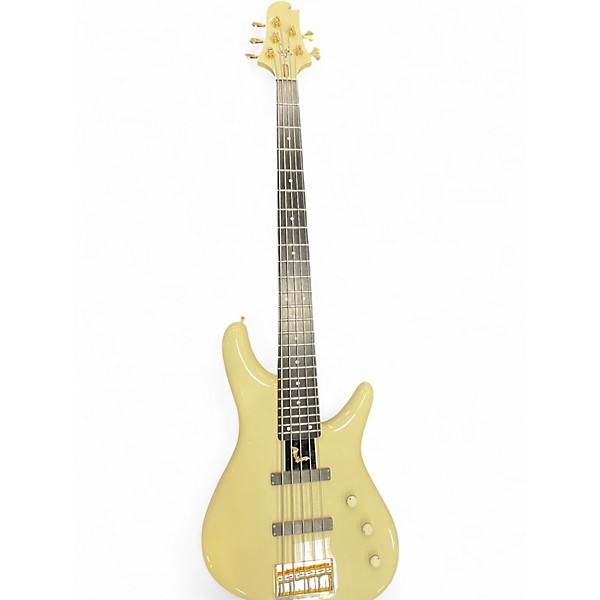 Used Sugi NB5 WHITE Electric Bass Guitar