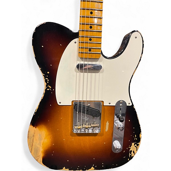 Used Fender 1953 Heavy Relic Telecaster Wide-Fade 2 Color Sunburst Solid Body Electric Guitar