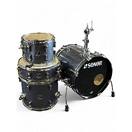 Used SONOR 4 Piece Safari Blue Sparkle Drum Kit