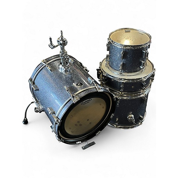 Used SONOR 4 Piece Safari Blue Sparkle Drum Kit