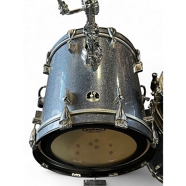 Used SONOR 4 Piece Safari Blue Sparkle Drum Kit