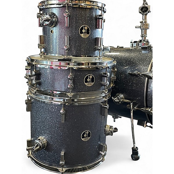 Used SONOR 4 Piece Safari Blue Sparkle Drum Kit