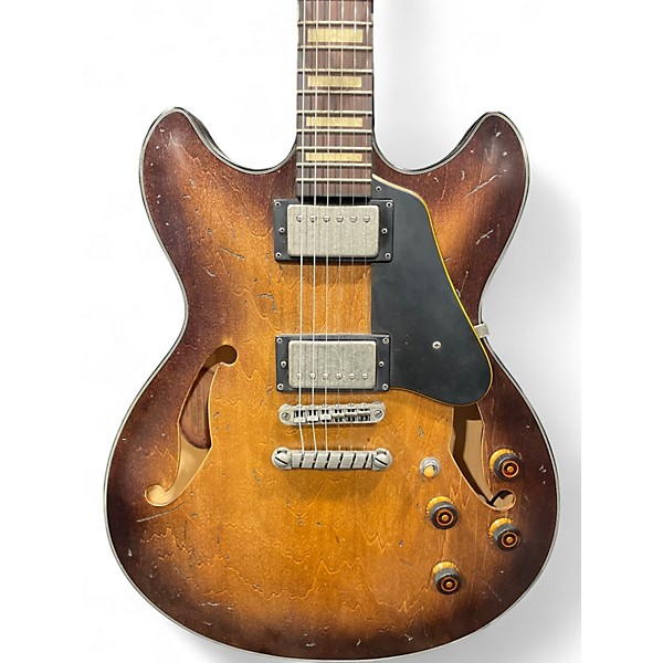 Used Ibanez ASV10A-TCL-12-01 Tobacco Burst Hollow Body Electric Guitar
