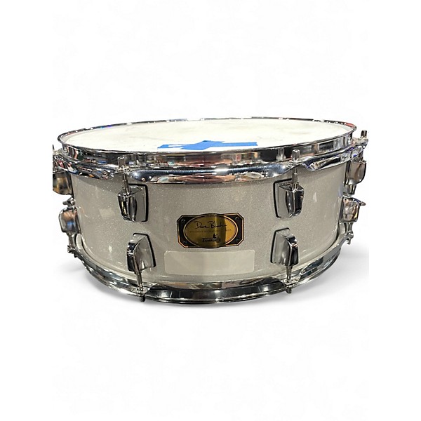 Used TAMBURO 5X14 Snare White Sparkle Drum