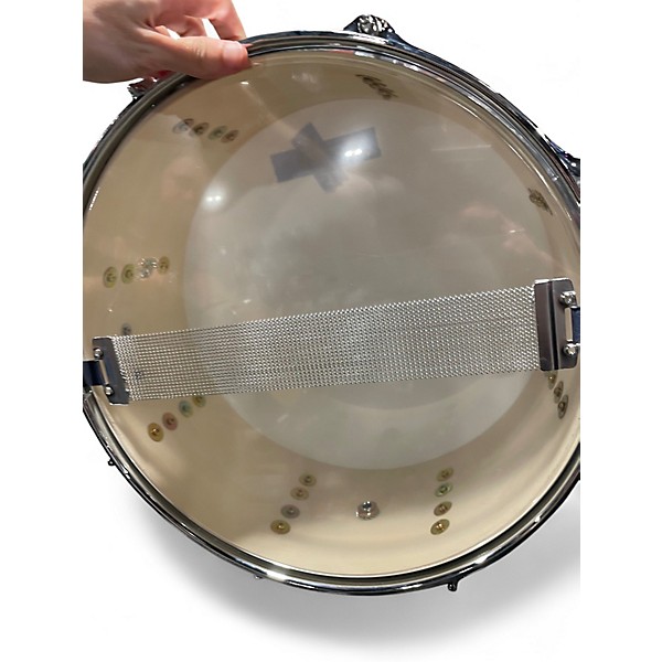 Used TAMBURO 5X14 Snare White Sparkle Drum