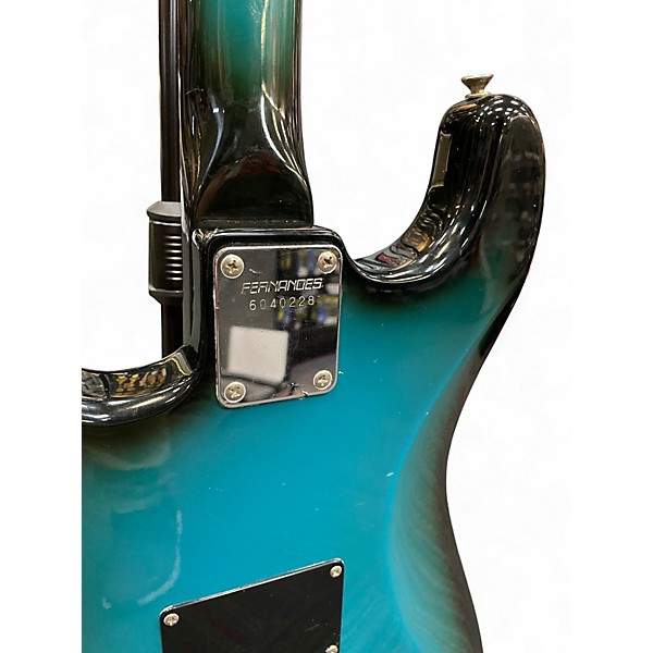 Used Fernandes S Style Blue to Black Fade Solid Body Electric Guitar