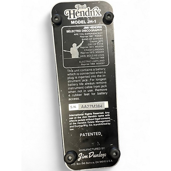 Shake handページ Used Dunlop JH1B Jimi Hendrix Signature Wah Effect Pedal
