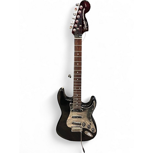 Used Squier STANDARD SERIES STRATOCASTER BLACK Solid Body Electric Guitar