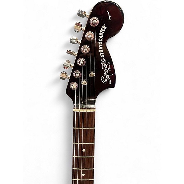 Used Squier STANDARD SERIES STRATOCASTER BLACK Solid Body Electric Guitar