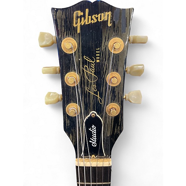 Vintage 1990 Gibson Les Paul Studio Ebony Solid Body Electric Guitar