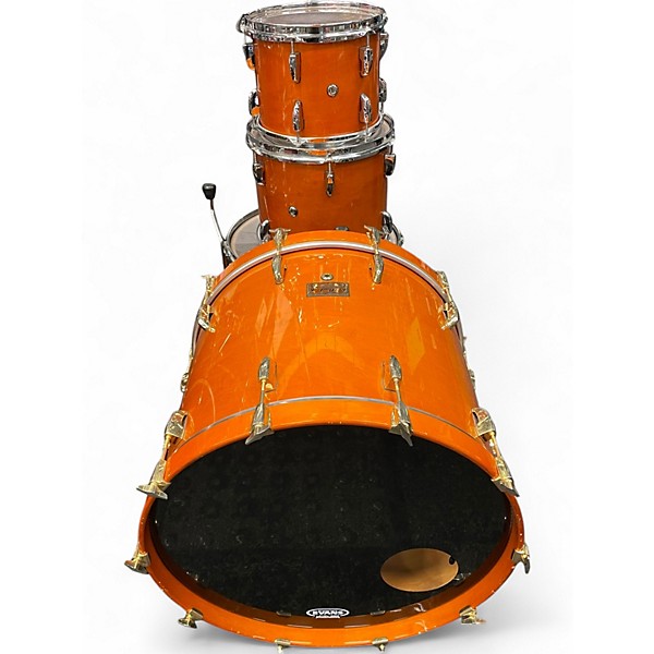 Used 1990s Pearl 4 Piece MASTER CUSTOM ORANGE Drum Kit