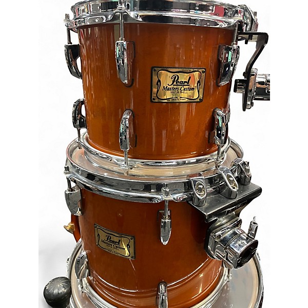 Used 1990s Pearl 4 Piece MASTER CUSTOM ORANGE Drum Kit