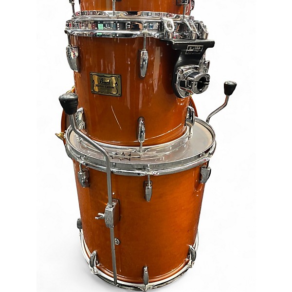 Used 1990s Pearl 4 Piece MASTER CUSTOM ORANGE Drum Kit