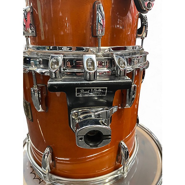 Used 1990s Pearl 4 Piece MASTER CUSTOM ORANGE Drum Kit