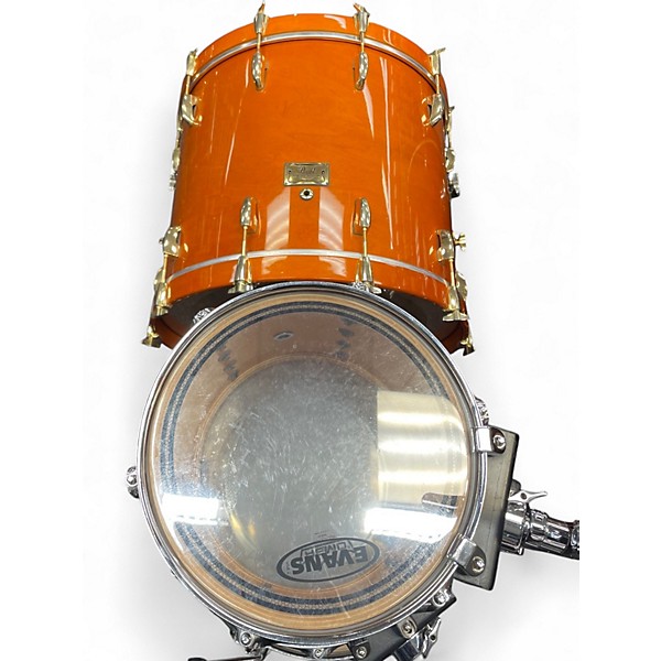 Used 1990s Pearl 4 Piece MASTER CUSTOM ORANGE Drum Kit