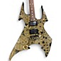 Used B.C. Rich Beast LIMITED BODYART COLLECTION BRASS CITY Black Solid Body Electric Guitar thumbnail