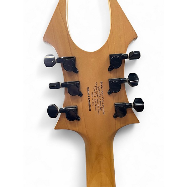 Used B.C. Rich Beast LIMITED BODYART COLLECTION BRASS CITY Black Solid Body Electric Guitar