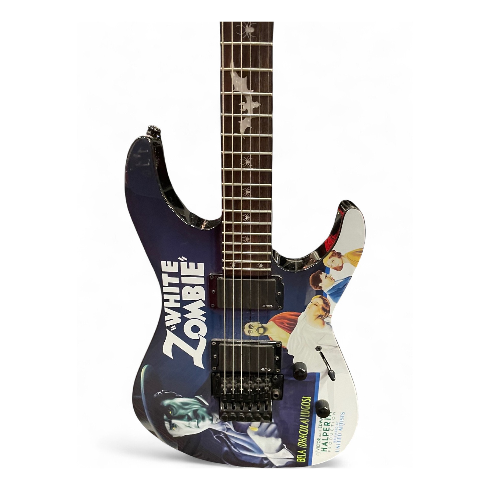 Used ESP LTD Kirk Hammett Signature White Zombie Metallic
